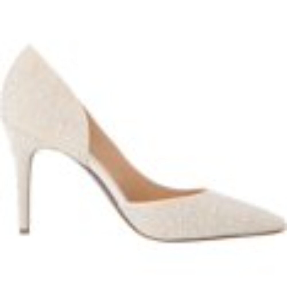P1474-Betsey Johnson White Hearts bag PLUS SZ 9 Jeweled Heels - Picture 6 of 6